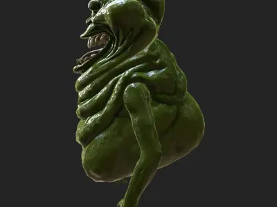 Slimer - Ghostbusters 2 1989 Low-poly 3D model
