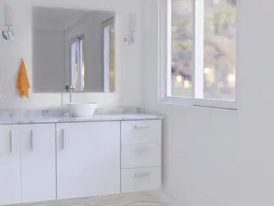 Bathroom beautiful Low-poly 3D model
