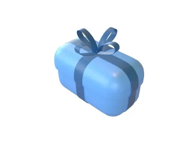 Giftbox v2 004 Low-poly 3D model