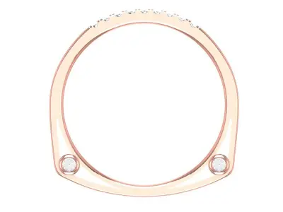Solitaire Women Light Weight Band Ring 3D print model 41