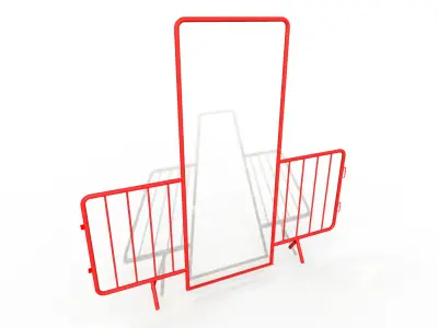 Walkthrough Crowd Barrier Low-poly 3D model