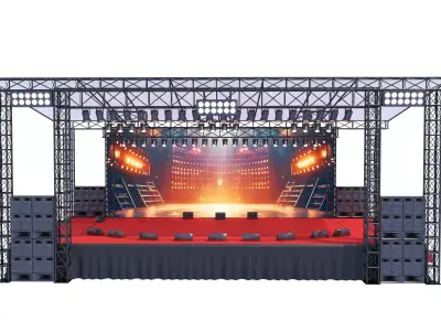 Concert Stage Low-poly 3D model