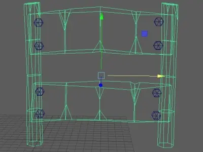 lowpoly fence Low-poly 3D model