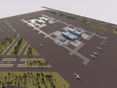 3D Airport-Airport 3D model
