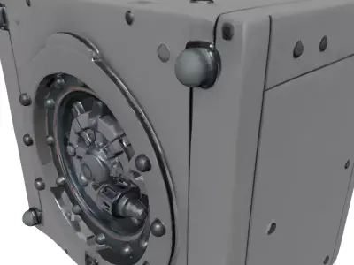 Industrial Vault Safe Box Low-poly 3D model