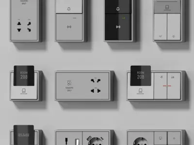 JUNG LS Cube - Hospitality kit 34 items 3D model