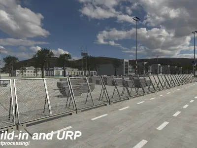 High detail airport - full version - Unity3D Low-poly 3D model