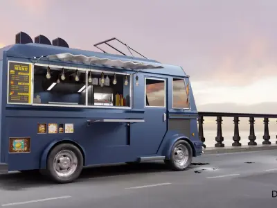 Fast Food Truck - truck 3D Model 3D model