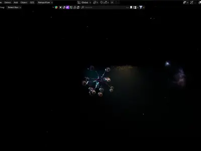 Alien Eyeball Creature by geometry nodes 3D model