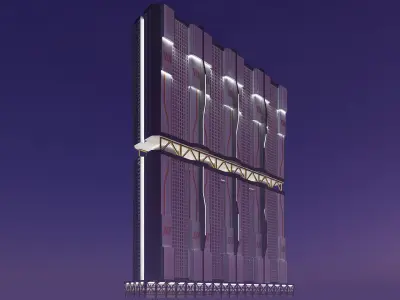 Sci-fi Mega Block 002 v3 3D model