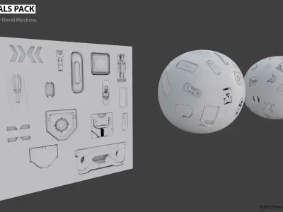 68  Sci-Fi Decals Pack Texture