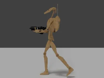 B1 Battle Droid Pack 3D model
