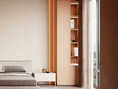 Master Bedroom and  Dressing Room Model 3D model