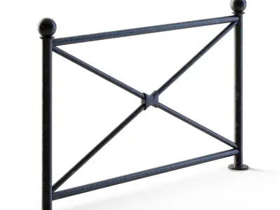Sidewalk Barrier Low-poly 3D model