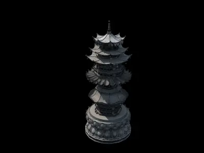 Chinese Ancient Pagoda pagoda 3D model