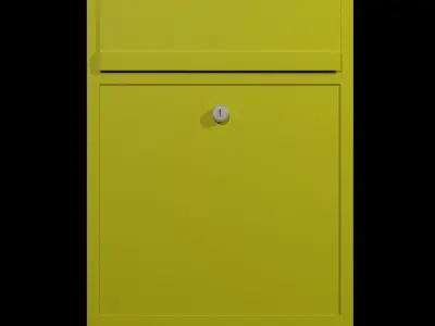 Yellow Mailbox 3D model