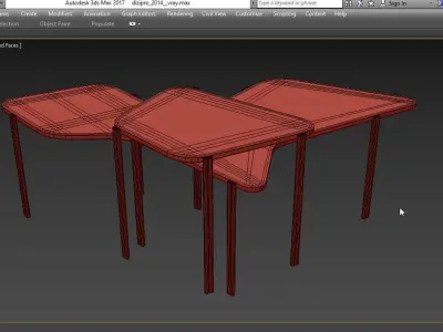 Durame DARK  LIGHT JEAN STACKABLE TABLES 3d model Low-poly 3D model purchase