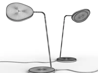 Muuto Leaf Table and Floor Lamps 3D model