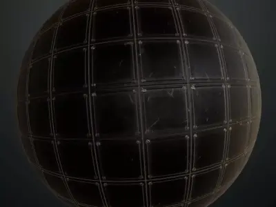 Dark Geometric Arabesque Grille PBR SEAMLESS Texture