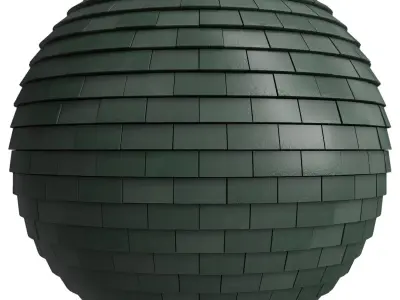 Roof Tile Materials 24- By 3 color Pbr By Sbsar 4k Low-poly 3D model