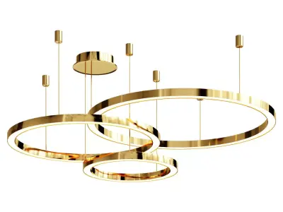 Multi-round LED Round Chandelier KA-PL006 3D model