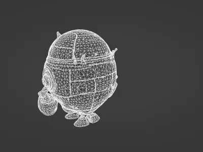 Colorful Round Buddy Bot 3D model