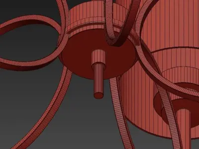 Wide chandelier 3D model