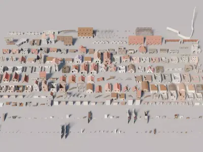 3000 Medieval Game Assets Vol1-Inspired by The Witcher 3 Low-poly 3D model