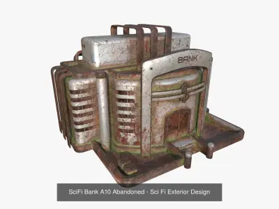 10 Sci Fi Buildings Collection J - Abandoned - Exterior Design 3D Model Pack