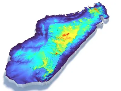 Madagascar Madagasikara Terrain Country 3D model