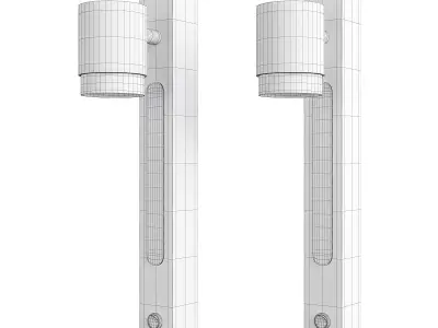 GRID WALL Low-poly 3D model