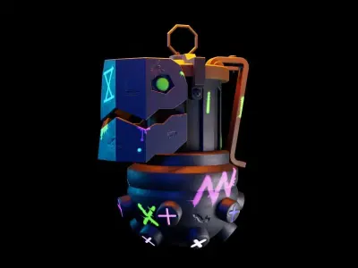 Jinx Granade from League of Legends Low-poly 3D model