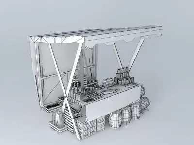 Market Stall Free 3D model