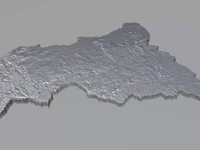 Central African Republic Country Terrain 3D model