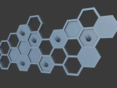 Honeycomb Key Hanger 3D print model