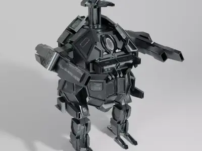 LowPoly Mech robot Low-poly 3D model