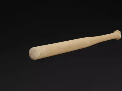 Baseball Bat Low-poly 3D model 20