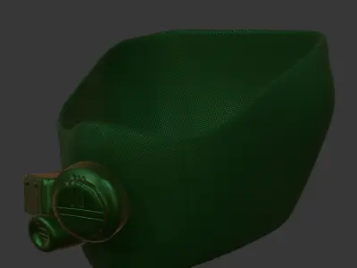 Gas mask respirator futuristic fantasy plastic Low-poly  Low-poly 3D model