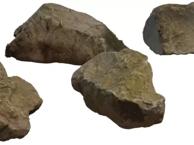 Game Ready Rock Pack Low-poly 3D model