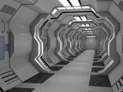 Sci Fi Corridor  3D model 67