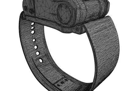 SciFi Futuristic Wrist Device Low-poly 3D model