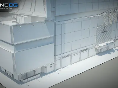 NYC Building Ramada Renaissance Low-poly 3D model