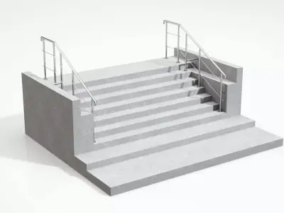Stair railing 3D model