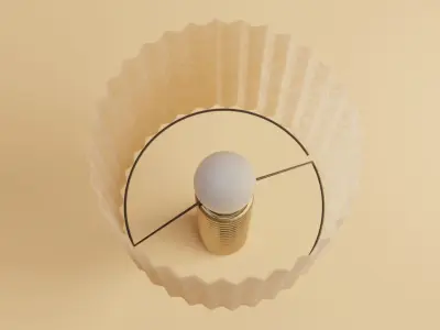 Modern Spring Table Lamp Low-poly 3D model