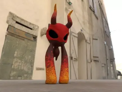 Fire character 3D model