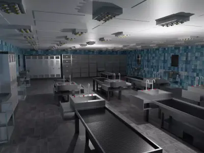 Autopsy Morgue Laboratory  Low-poly 3D model