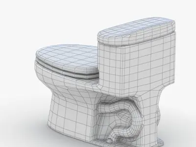 1535 - Toilet Low-poly 3D model