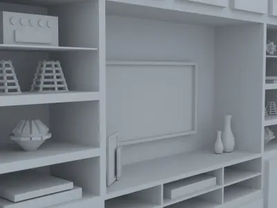 NEW MODERN TV STAND Low-poly 3D model