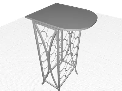 Vanderhoff Floor Wine Bottle Rack 3D model