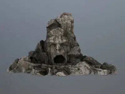 rock gate Low-poly 3D model